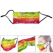 “Perfect Fit” Face Mask – Full Colour Sublimation Face Mask w/Moldable Nose Bridge Wire & Ear Loop Adjusters